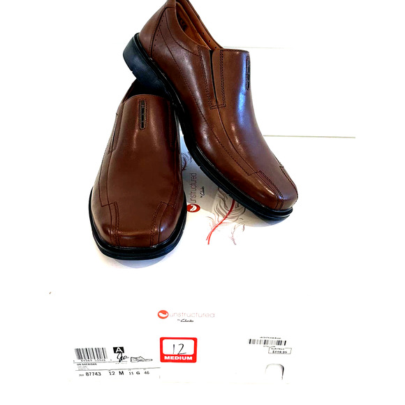 Unstructured by Clarks UN. Sheridan Marron Men’s Brown Shoes Loafers Size 12 M - Picture 9 of 12